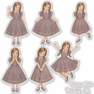 Vintage Girls - Dorothy - n°1 Sticker Sheet