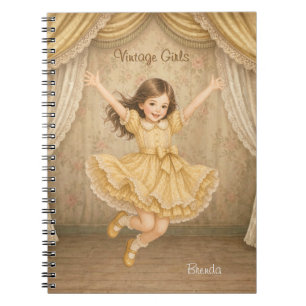 Vintage Girls Notebook with Brenda - Excited Jump