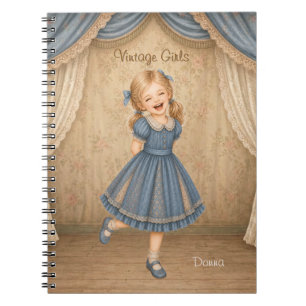 Vintage Girls Notebook with Donna  Happy Laughing