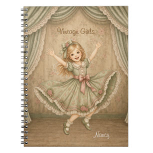 Vintage Girls Notebook with Nancy - Excited Jump