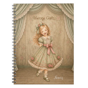 Vintage Girls Notebook with Nancy Happy Laughing