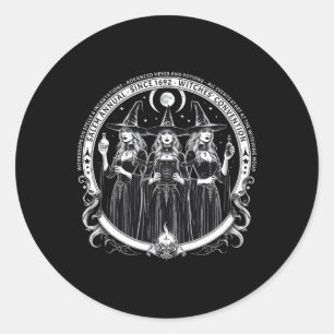 Vintage Girls Salem Annual 1692 Witches Convention Classic Round Sticker