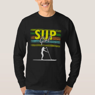 Vintage Girls Sup Stand Up Paddling Surfer Surfing T-Shirt