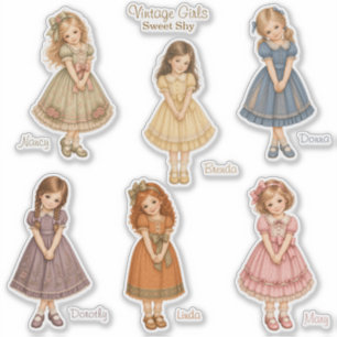 Vintage Girls: Sweet Shy Collection Stickers