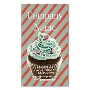 vintage girly cake catering bakery cupcake 	Magnetic business card