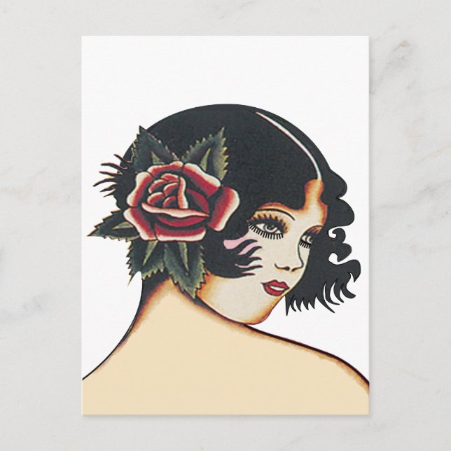 Vintage Girly Girl Postcard (Front)