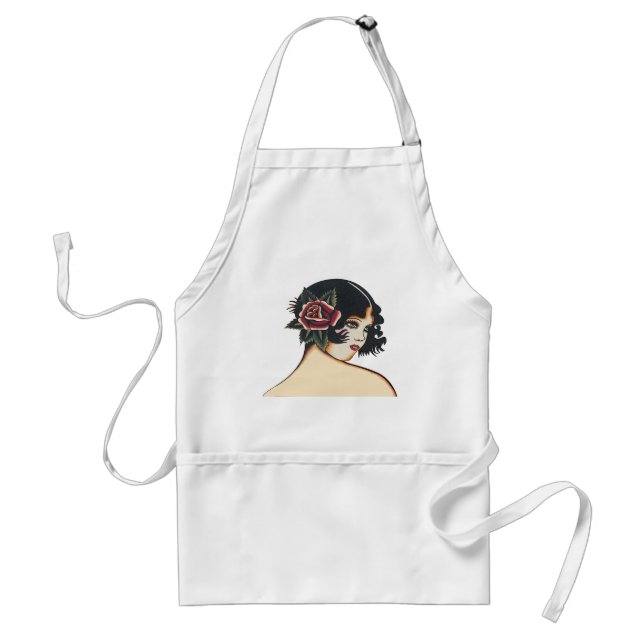 Vintage Girly Girl Standard Apron (Front)