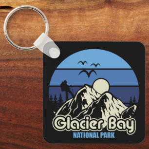 Vintage Glacier Bay National Park Key Ring
