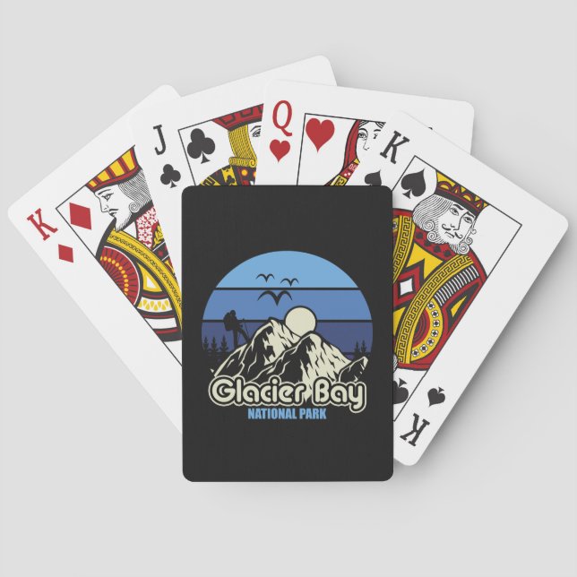 Vintage Glacier Bay National Park Playing Cards (Back)