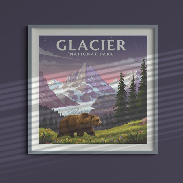 Vintage Glacier National Park Poster (Creator Uploaded)
