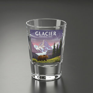 Vintage Glacier National Park Shot Glass