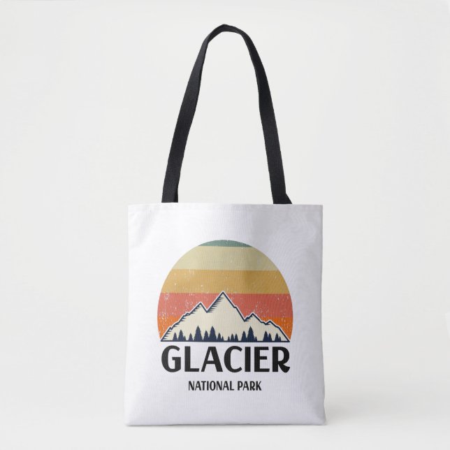Vintage Glacier National Park Tote Bag (Front)