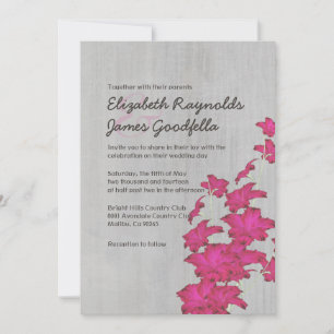Vintage Gladiolas Wedding Invitations