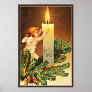 Vintage, Glaedelig, 1906 Norwegian postcard Poster