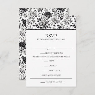 Vintage Glam Floral RSVP Card