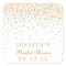 Vintage Glam Gold Confetti Bridal Shower Stickers