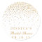 Vintage Glam Gold Confetti Bridal Shower Stickers