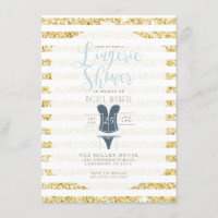 Vintage Glam Lingerie Shower Invite