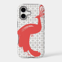 VINTAGE GLAM PEACOCK in Red iPhone 5 Case