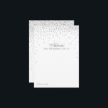 Vintage Glam Silver Confetti Wedding Collection Advice Card<br><div class="desc">Add a touch of glam to your wedding with these silver confetti advice cards. The simple yet stylish design will allow your guests to write a note of advice for you to keep and read over in years to come. The wording is easy to personalise so these cards can quickly...</div>