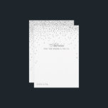 Vintage Glam Silver Confetti Wedding Collection Advice Card<br><div class="desc">Add a touch of glam to your wedding with these silver confetti advice cards. The simple yet stylish design will allow your guests to write a note of advice for you to keep and read over in years to come. The wording is easy to personalise so these cards can quickly...</div>