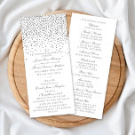 Vintage Glam Silver Confetti Wedding Program Cards<br><div class="desc">Vintage Glam Silver Confetti Wedding Program Cards.</div>