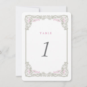 Vintage Glam Table Number Cards