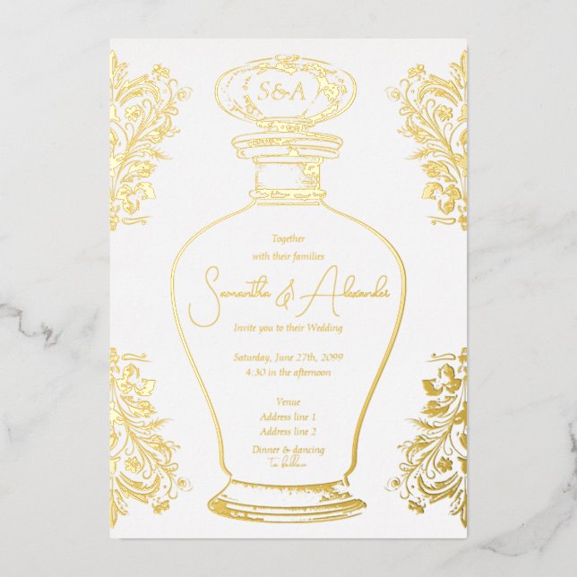 Vintage Glam Victorian Moody Love Potion Wedding (Front)
