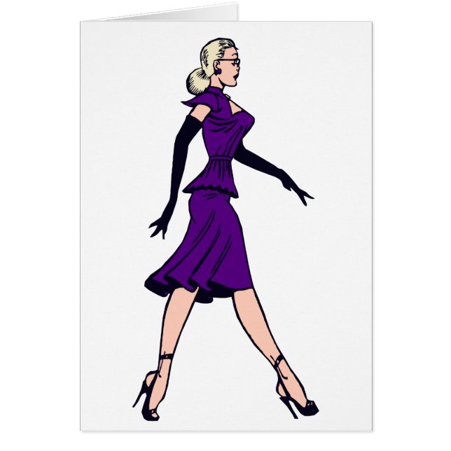 Vintage Glamor Girl, Retro Blond Secretary (Front)