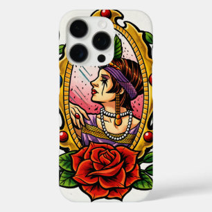 Vintage Glamour – 1920s Woman in Mirror Frame iPhone 16 Pro Case
