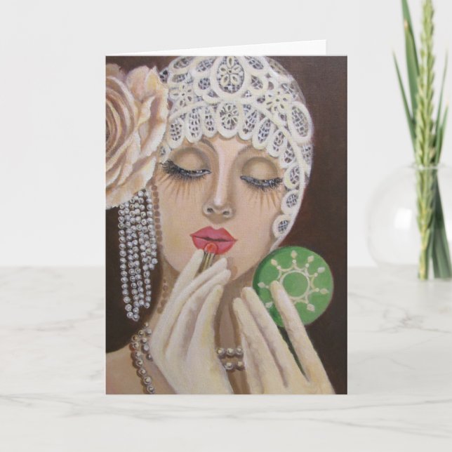 Vintage Glamour Gal/ Note Card (Front)