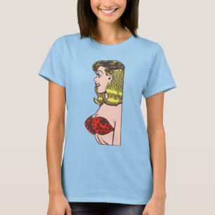 Vintage Glamour Girl, Blonde Blombshell in Bikini T-Shirt