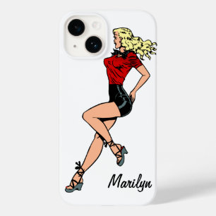 Vintage Glamour Girl Next Door, Blonde Blombshell Case-Mate iPhone 14 Case