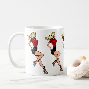 Vintage Glamour Girl Next Door, Blonde Blombshell Coffee Mug