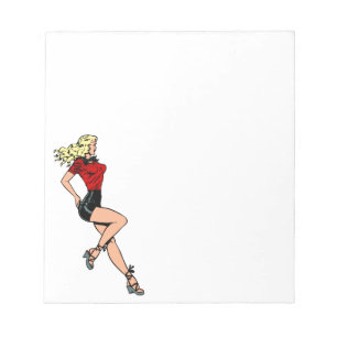 Vintage Glamour Girl Next Door, Blonde Blombshell Notepad