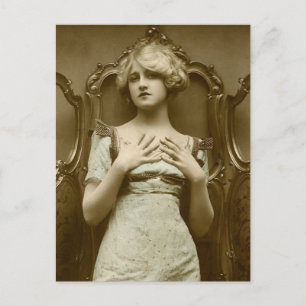 Vintage Glamour Girl Postcard