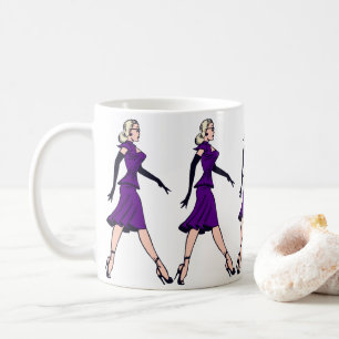 Vintage Glamour Girl, Retro Blonde Secretary Coffee Mug