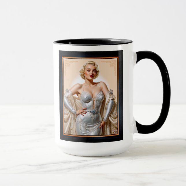 Vintage Glamour Hollywood Blonde Beauty Mug (Right)