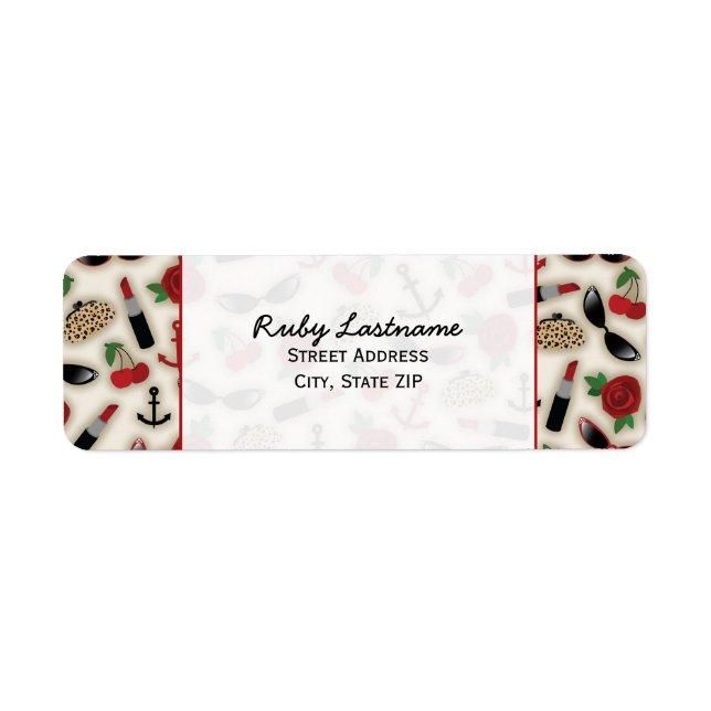 Vintage Glamour Inspired Address Label (Front)