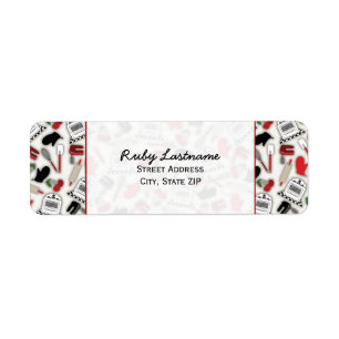 Vintage Glamour Kitchen Address Label