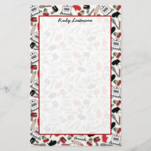 Vintage Glamour Kitchen Personalised Stationery