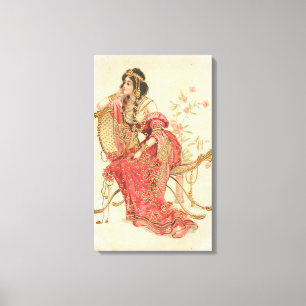 Vintage Glamour Studies - Lady Sitting Canvas Print
