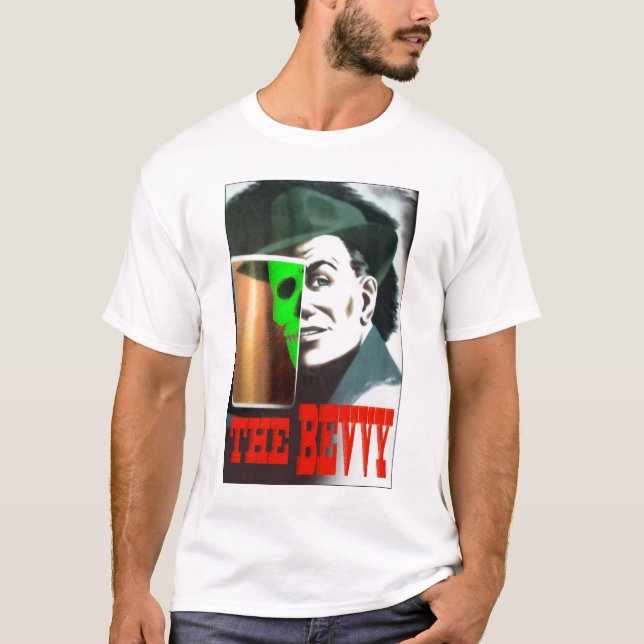 Vintage Glasgow Bevvy Drinking T-Shirt (Front)