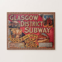Vintage Glasgow City Subway Poster
