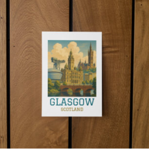 Vintage Glasgow Scotland Travel Postcard