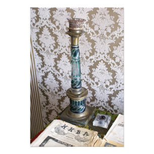 Vintage glass candleholder photo print
