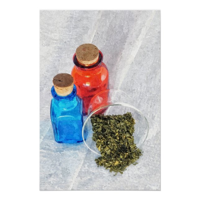 Vintage glass containers poster (Front)