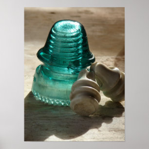 Vintage Glass Electrical Supplies Poster