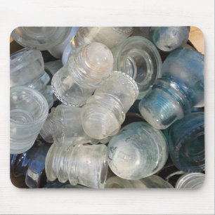 Vintage Glass Insulators Mouse Mat