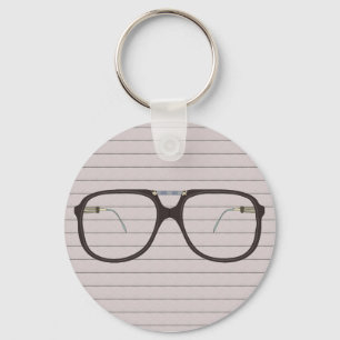 vintage glasses key ring